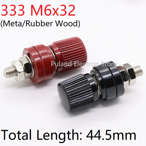 Metal 333 M6*32 Wire Binding Post Thread Screw Dia 6mm Lithium Battery Weld Inverter Clamp Power Supply Connect Terminal Splice ► Photo 1/6