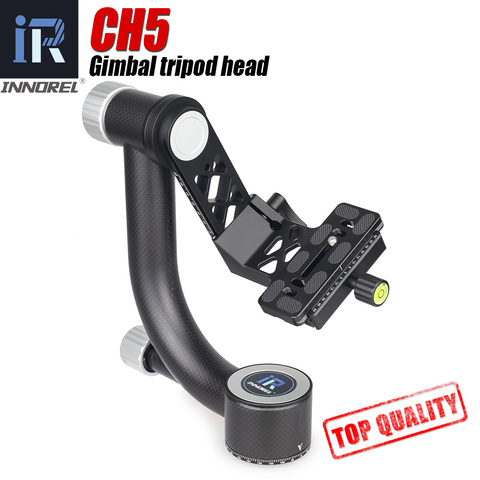 INNOREL CH5 Professional Carbon Fiber Gimbal Tripod Head for Telephoto Lens Bird-watching Photograph bird Monopod Heads QR Plate ► Photo 1/6