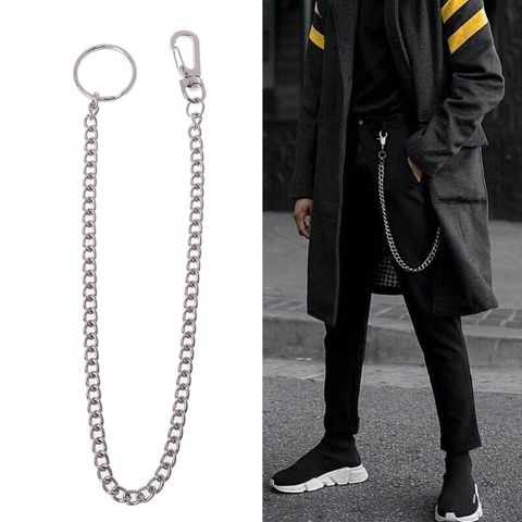 Hip Hop Pants Chain Secure Travel Wallet Chain Heavy Duty Jeans Link Coil Leash ► Photo 1/6