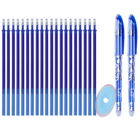 23Pcs/Set Erasable Gel Pen Refills Rod 0.5mm Blue Black Ink Washable Handle Magic Erasable Pen for School Office Stationery ► Photo 1/5