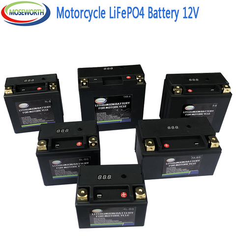 Motorcycle Battery 12V LiFePO4 Lithium Phosphate ion with BMS Voltage Protection For BMW,Halley, Augusta,KTM,Honda,Suzuki,Yamaha ► Photo 1/6