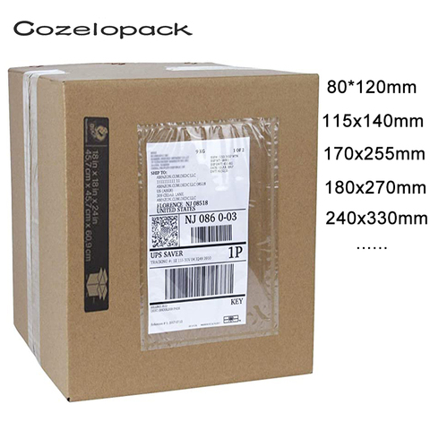 20PCS/14sizes Clear Packing List Enclosed Envelopes Plain Plain Face Back Load Shipping Label Envelopes Label Envelopes Pouches ► Photo 1/6