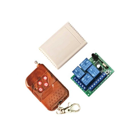 433Mhz Universal Wireless Switch DC12V 4CH Relay Receiver Module with 4Channel RF Remote Control 433 Mhz1527Llea ► Photo 1/6