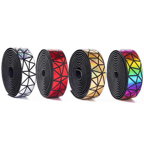 Road Bike Handlebar Tape Bike Accessories 1 Pair Cycling Reflective Tape Soft PU EVA Anti-Slip Bycicle Bicycle Bar Tape ► Photo 1/6