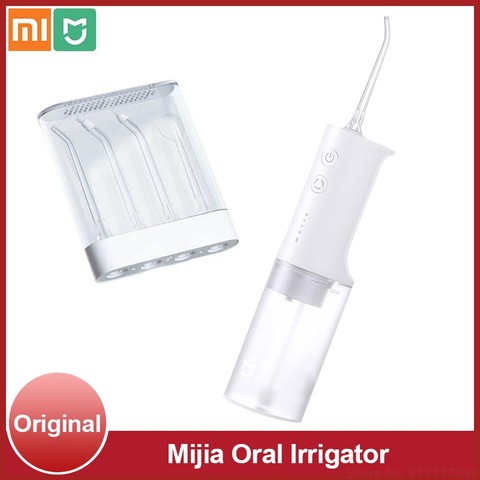 Xiaomi Mijia Electric Oral Irrigator Dental Water Flosser bucal tooth Cleaner Cavity Flusher Oral 200ML with 4 kind nozzles ► Photo 1/6
