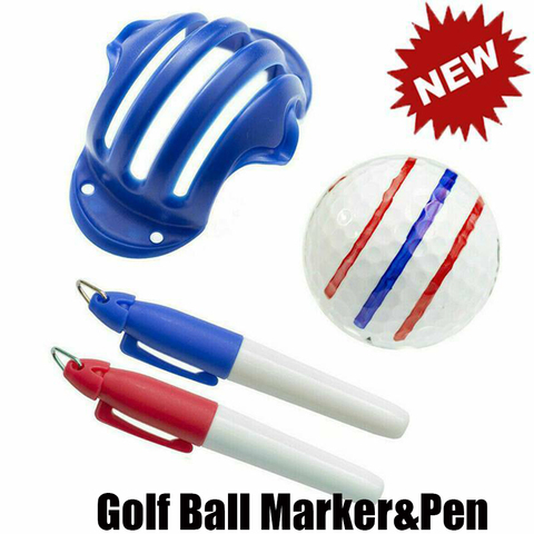 Hot New Golf Ball Line Marker Stencil Triple Track 3  Line Draw Straight Line Marker Putting Positioning Aids Outdoor Sport Tool ► Photo 1/6