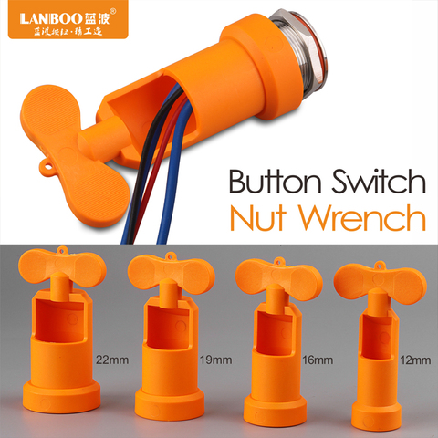 LANBOO 16mm 19mm 22mm push button switch wrench nut install wrench install  spanner ► Photo 1/5