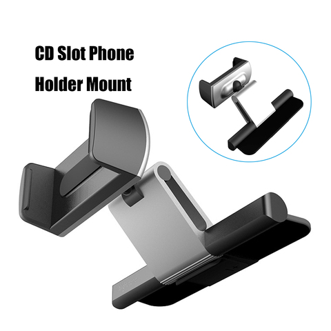 Aluminum Car CD Slot Mount Cradle Holder Universal Mobile Phone Stand Holder Bracket for iPhone X for Samsung GPS Car Holder ► Photo 1/6