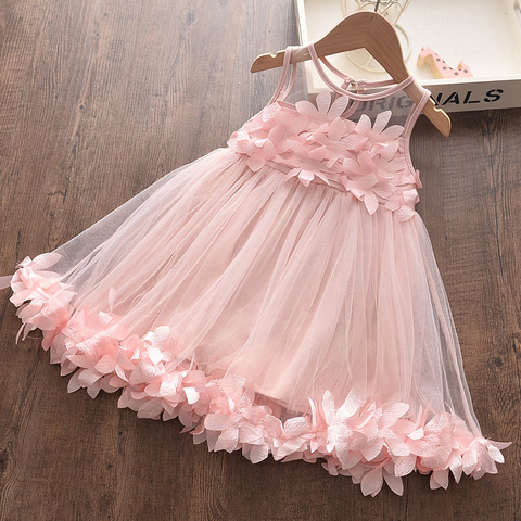 Melario Girls Dresses New Sweet Princess Dress Baby Kids Girls Clothing Wedding Party Dresses Children Clothing Pink Applique ► Photo 1/6