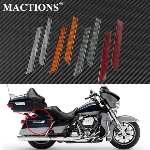 Motorcycle 2pcs ABS Saddlebag Guard Reflector Cover Latch Covers For Harley Touring Road Glide Street Glide FLT/FLHT 2014-2022 ► Photo 1/6