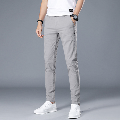 Brand Mens Pants 2022 New Spring Summer Fashion Thin Pants for Men Long Straight Business Casual Pants Men ► Photo 1/5