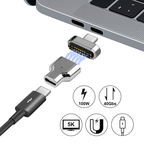 New 24 PINS Magnetic Type C Magnetic Adapter For Pro MateBook Fast Charging TYPE-C Port Laptop Magnet USB-C Data Cable Adapter ► Photo 1/6