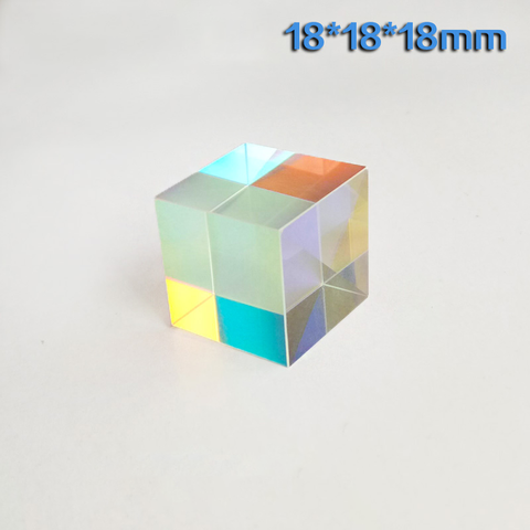 18*18*18mm Hexahedral Bright 18MM Light Cube Gift Optical Splitter Prism for Children's Popular Science Experiments ► Photo 1/6