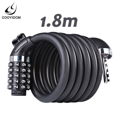 Bicycle lock anti-theft mountain bike password lock 1.8m/1.2m cable lock bicycle riding accessories universal Electric bicycle ► Photo 1/6