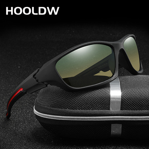 HOOLDW Men Photochromic Polarized Sunglasses Night Vision Glasses Day Night Driving Anti-glare Goggle Sun glasses Eyewear Oculos ► Photo 1/6