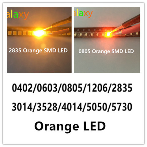 100pcs SMD 0402 0603 0805 2835 3528 1206 5050 5730 Diodo Orange light emitting diode SMD super bright LED 3V ► Photo 1/1