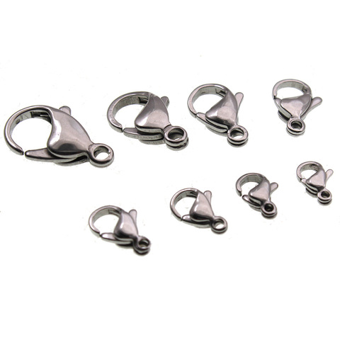 30pcs Stainless Steel Jewelry Findings Lobster Claw Clasp Connectors Hooks for Necklace & Bracelet Chains DIY Jewelry Findings ► Photo 1/3