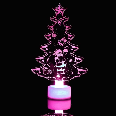 1PC Merry Christmas LED Color Changing Mini Xmas Tree Home Table Party Decor Charm Santa Claus Decorations ► Photo 1/6