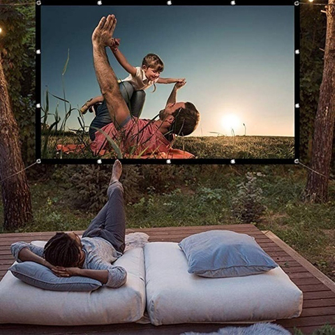 Foldable 16:9 Projector 60 70 84 100 120 inch White Outdoor Projection Screen TV Home Projector Screen ► Photo 1/6