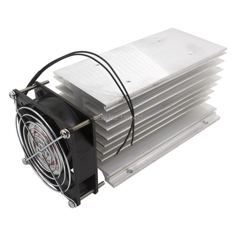 FHSI02F-180 180*100*95 mm 120A three phase solid state relay SSR heat sink radiator with 220VAC fan and protective cover ► Photo 1/2