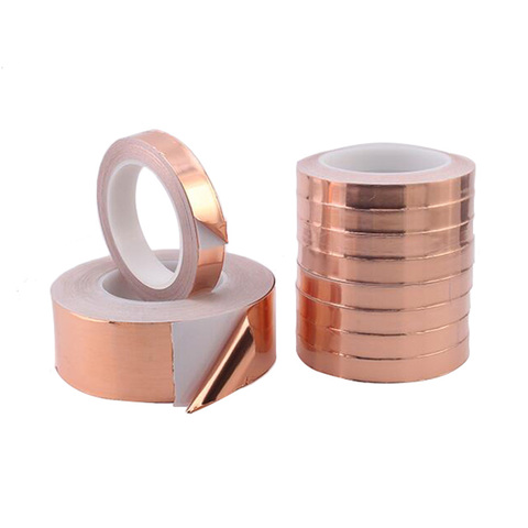 20 Meters Single Guide Copper Tape 0.05 Thick Copper Tape Copper Foil Tape Shielding Tape 3mm 4mm 5mm 6mm 7mm 8mm 10mm 12mm 18mm ► Photo 1/5