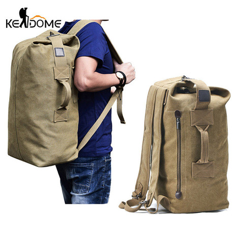 Large Travel Climbing Bag Tactical Military Backpack Women Army Bags Canvas Bucket Bag Shoulder Sports Bag Male Outodor XA208WD ► Photo 1/6