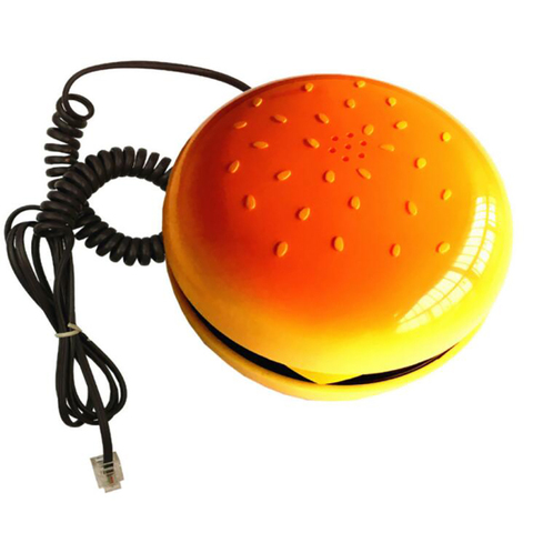 Cheeseburger Burger Phone Telephone Cute Telephones Landline Corded Phone Desktop Phone for Home Hotel Office Decoration ► Photo 1/4