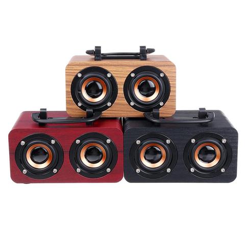 Retro Wooden Wireless Desktop Bluetooth Speaker Phone Holder USB Rechargeable Portable Convenient Durable Stereo Bass Player ► Photo 1/6