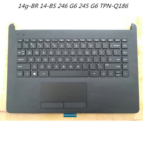 95% New Topcase Palmrest Upper Casing Keyboard Housing Cover For hp 14g-BR 14-BS 246 G6 245 G6 TPN-Q186 ► Photo 1/3