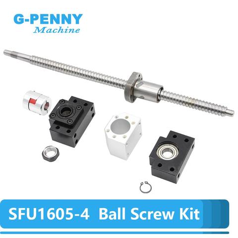 SFU1605 Set RM 1605 Rolled ball screw C7 type with end machined & ball nut & nut housing & BK/BF12 & coupler ► Photo 1/6