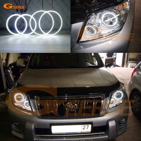 For Toyota Land Cruiser Prado J150 150 2010 2011 2012 Excellent quality Ultra bright smd led Angel Eyes kit halo rings DRL ► Photo 1/6