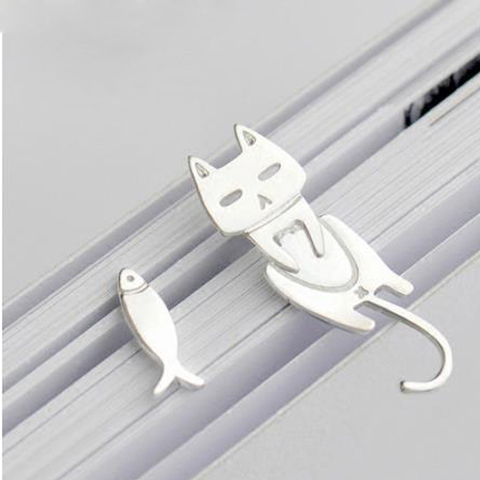 Prevent Allergy 100% 925 Sterling Silver Cat Fish Stud Earrings For Women Gift Hypoallergenic Sterling-silver-jewelry ► Photo 1/6