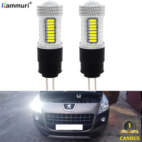 2Pcs white 6000K No error Hp24w G4 12v led bulb for Citroen c5 and peugeot 3008 2010 2011 2012 LED DRL Daytime Running Lights ► Photo 1/6