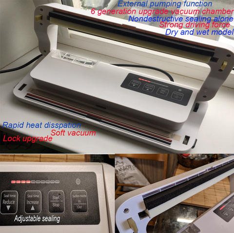 Vacuum Sealer Best Fully Automatic Portable Household Food Wet Dry 220V 110W Packaging Machine Sealing ► Photo 1/1