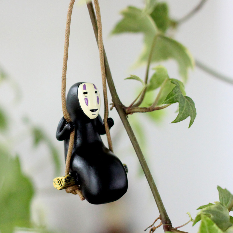 Mini Studio Ghibli Spirited Away No Face Man Miyazaki Hayao Kaonashi DIY  Decor Action Finger Doll Anime Figurine Doll Toy
