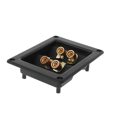 1 Pc Terminal Cup Connector 266 Parts Express Binding Posts Gold Banana Jacks Recessed Bi-Amp Speaker Box Black 10166 ► Photo 1/6