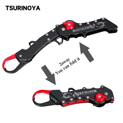 TSURINOYA Fish Grip Lip Foldable Aviation Aluminum Alloy Clamp Grabber Fishing Plier HERCULES Fishing Tackle Gripper Accessoryer ► Photo 1/6