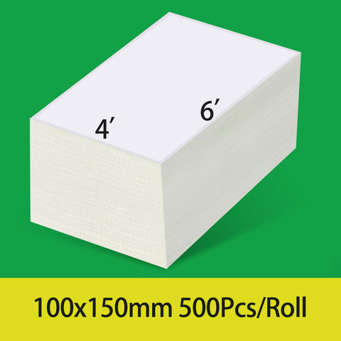Label holder Thermal Direct Shipping Label (Pack of 500 4x6 Fan-Fold Labels) - Commercial Grade ► Photo 1/6