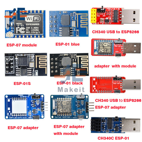 CH340 CH340C USB to ESP8266 ESP-07 ESP-01 ESP-01S Wireless Wifi Developent Board Module WIFI Programmer Adapter for Arduino ► Photo 1/6