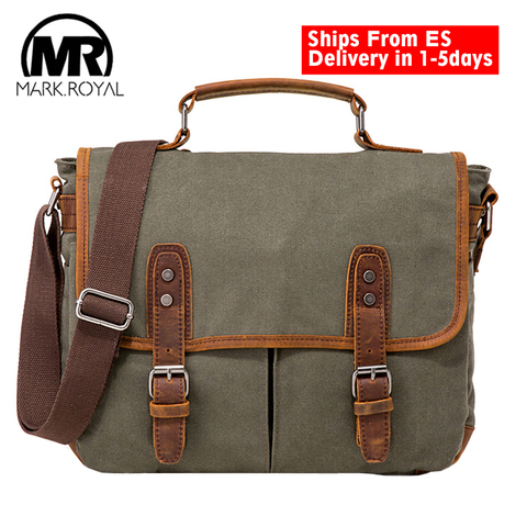 MARKROYAL New Vintage Canvas Messenger Bag For High Quality Shoulder Bag Business Travel Crossbody Bags Sling Bag Retro ► Photo 1/6