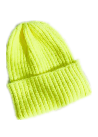 Women Girls' Solid Color Beanie Ladies Girls Knitted Soft Ribbed Warm Winter Hat Female Neon Yellow Green Fuchsia Orange Hats ► Photo 1/6