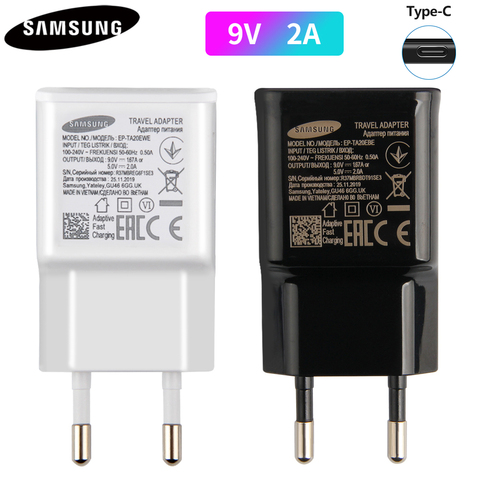 Original Fast Charger For Samsung Galaxy Note 8 Note 9 A5 2017 A80 A9 S8 G9500 S8Plus S9 Plus W2022 Type-C Quick Charge 9V 1.67A ► Photo 1/6