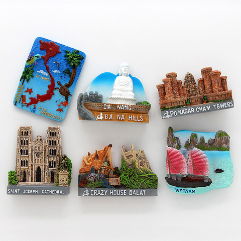 Southeast Asia Vietnam crazy house Da Nang mount Bana 3D fridge magnet magnetic refrigerator paste Vietnam tourist souvenir gift ► Photo 1/6