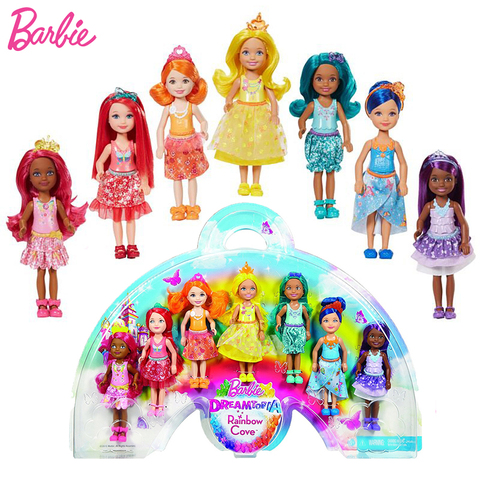 Original Barbie Dreamtopia Rainbow Cove Doll Mini World Barbie Dolls for Girls Birthday Fashion Toy for Girl Brinquedo Juguetes ► Photo 1/6