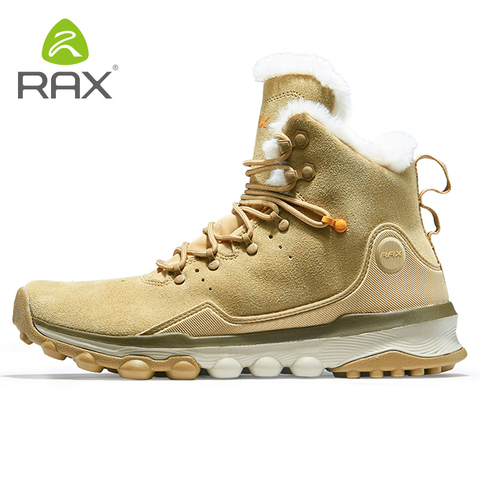 RAX Women Genuine Leather Hiking Shoes Outdoor Waterproof Warm Sneakers Breathable Outdoor Sports Shoes Men Walking Sneakers ► Photo 1/6