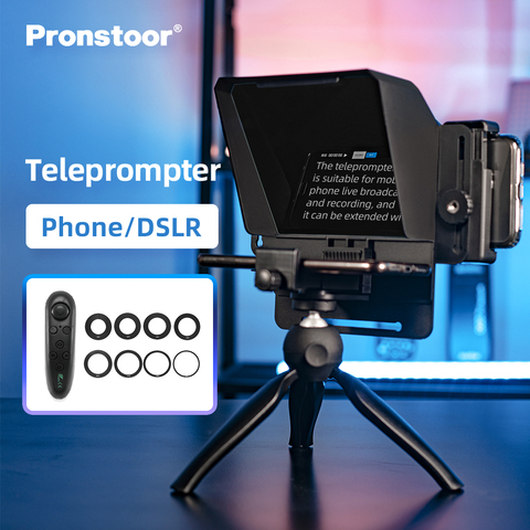 Phone and DSLR Recording Mini Teleprompter Portable Inscriber Mobile Teleprompter Artifact Video With Remote Control for Live ► Photo 1/6