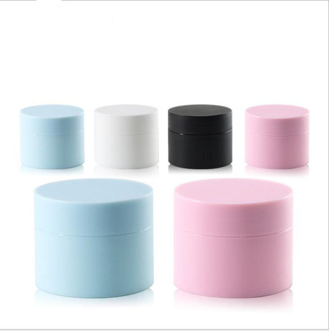 5g FROSTED black/white/blue/pink cream jar plastic jar for eye cream/gel/hair wax/moisturizer/essence cosmetic packing ► Photo 1/6