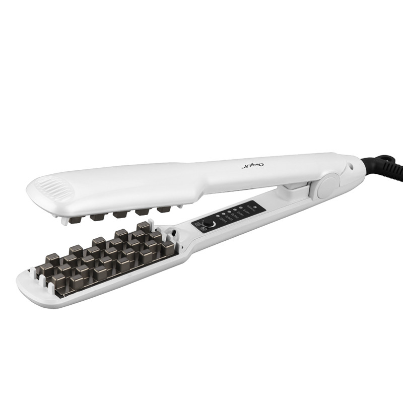 3D Grid Hair Crimper Volumizer Ceramic Professional Hair Fluffy Corrugated Curler Flat Iron Corn Hair Splint Perm 5 Temperatures ► Photo 1/6