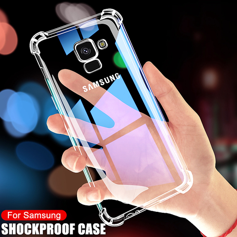Luxury Shockproof Transparent Case For Samsung Galaxy A5 A7 A9 J2 J8 2022 Cases Samsung A6 A8 J4 J6 Plus 2022 Phone Case Cover ► Photo 1/6