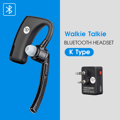 Walkie Talkie Hands-free PTT Bluetooth Wireless Headset K Type Earphone Two Way Radio Headphone Mic For Baofeng ► Photo 1/6